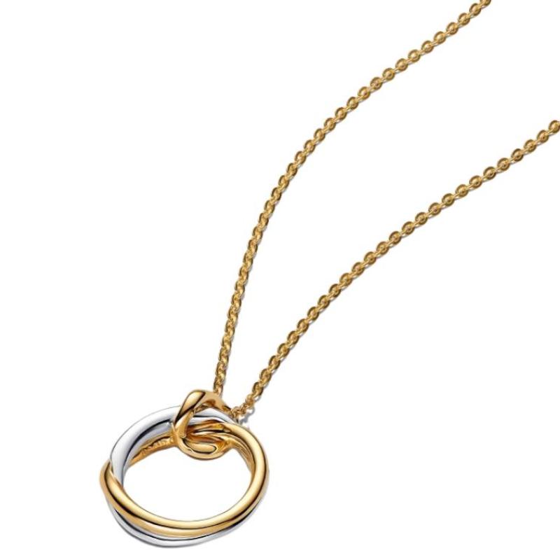 Pandora Two-Tone Fashion Design Gold-Plated Necklace Women necklace Multicolor 363882C00 F,Multicolor