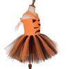 4Pieces Tiger Costume Set Tiger Ears Headband Tail Tutu Skirt Bow for Kid Halloween Christmas Animal Cosplay Accessories