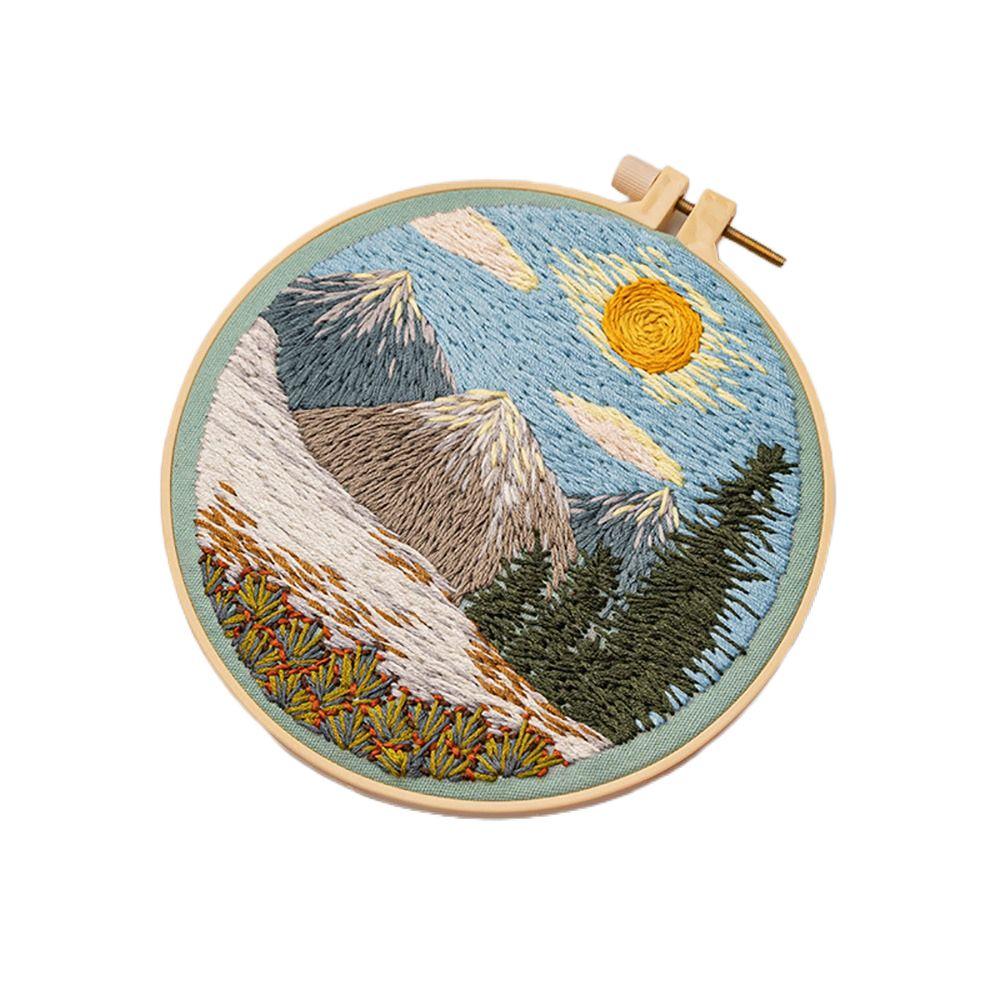 Lucru manual Seturi de broderie cu plasă europeană Kituri de punct în cruce Pictură cu flori Broderie cu fir