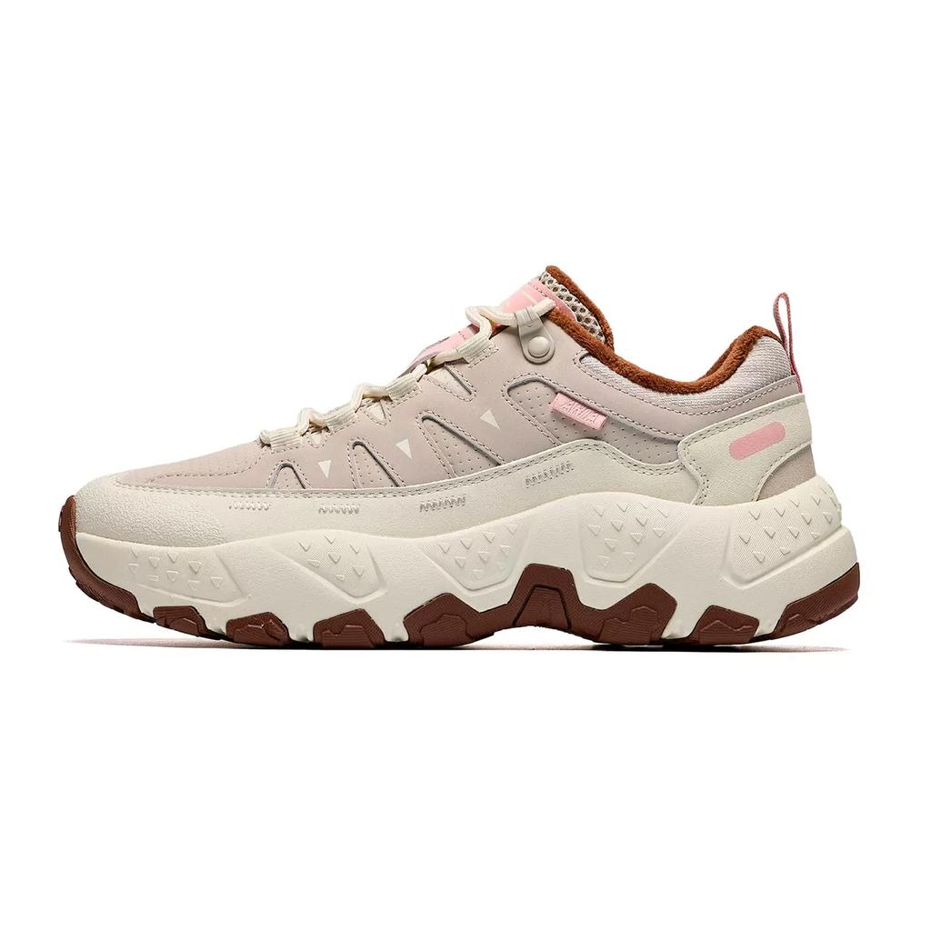 Sneakers Anta Rock Solid, Fall Winter Fleece-Lined Thermal, Thick Sole Heightening, Trendy Chunky Sneakers