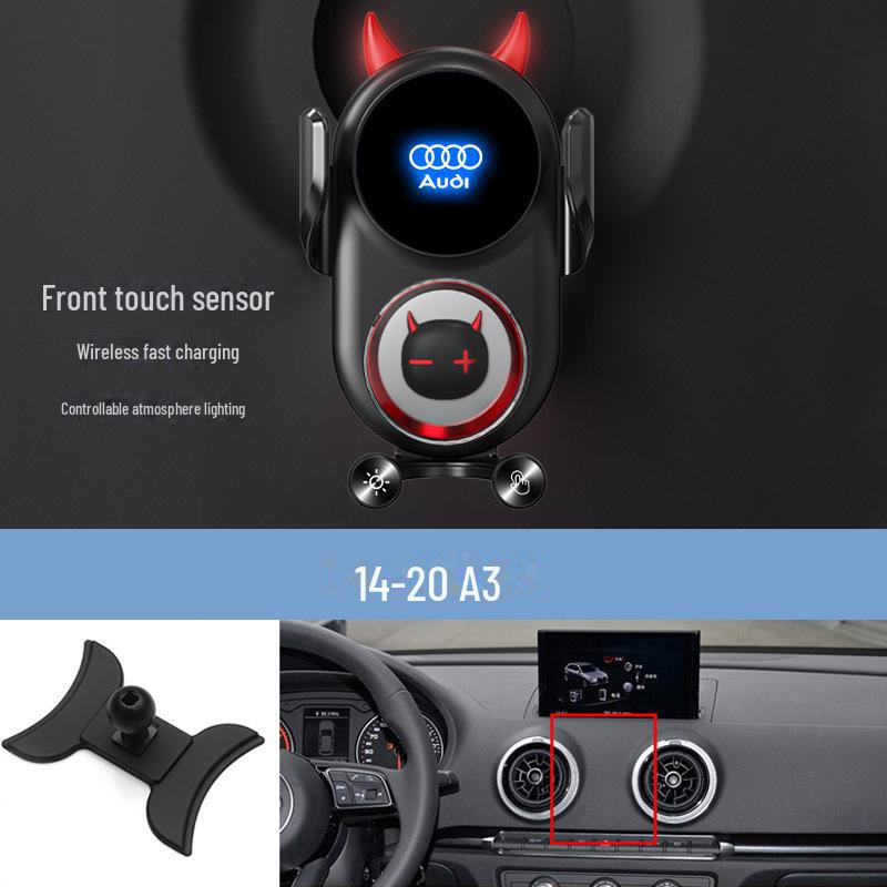Wireless Charging Car Holder for A6LA4Q5LQ3: Auto-Clamping and Navigation