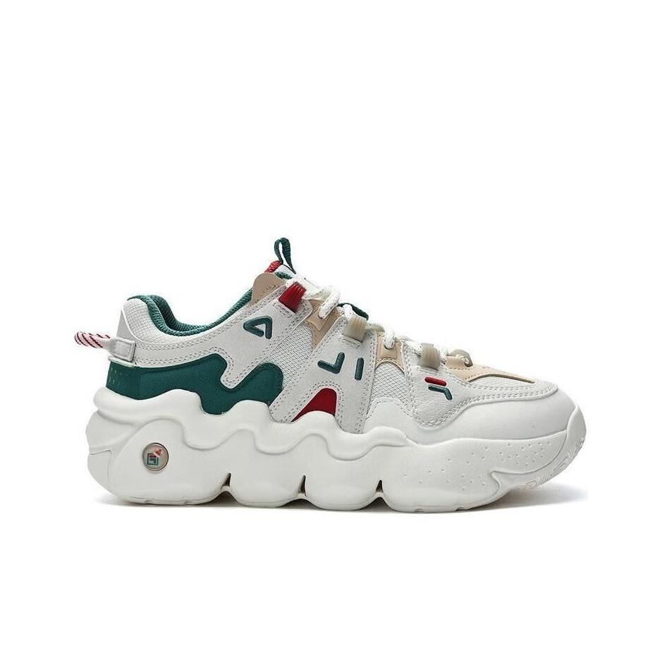 New FILA Panini Xmas Shoes 'White Green Red' Women's F12M312113FSL