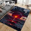 Surreal sunset cosmic ocean devastation carpet Yoga living room room decor children's crawling mat doormat area rug