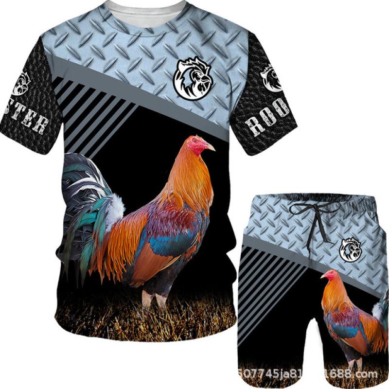 მამაკაცის შორტები მაისური კომპლექტი კოსტიუმები გრაფიკული ოპტიკური ილუზია ტანსაცმელი გარე ყოველდღიური მოკლე სახელოები 2 ცალი დიზაინერი შემთხვევითი