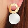 Simple Elegant Women Ladies Round Dangle Long Ear Stud Drop Earrings