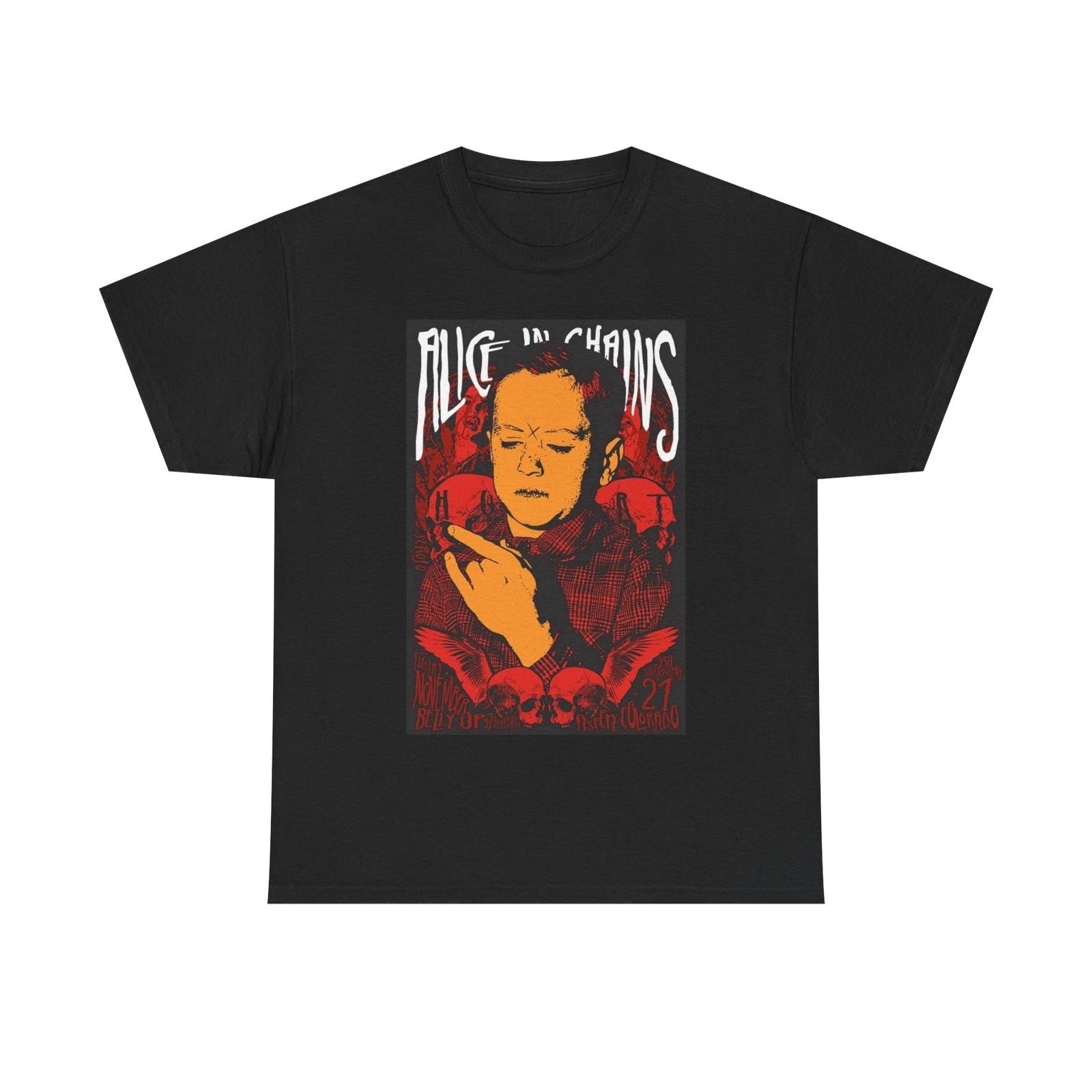 Men s and Women s T-shirts Alice In Chains band rock vintage graphic art retro Unisex Heavy Cotton Tee XL