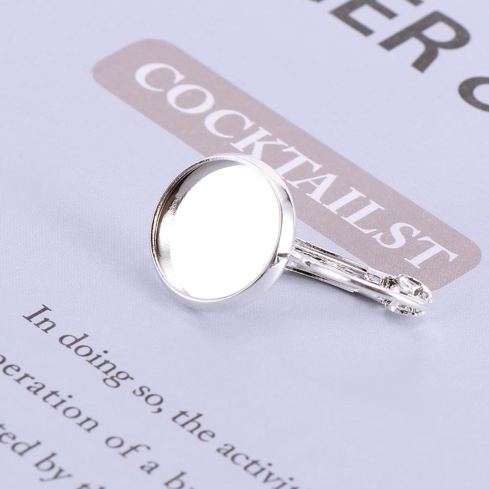 

10pcs 12mm Bezels Tray Setting Accessories Base Round DIY Jewelry Earring