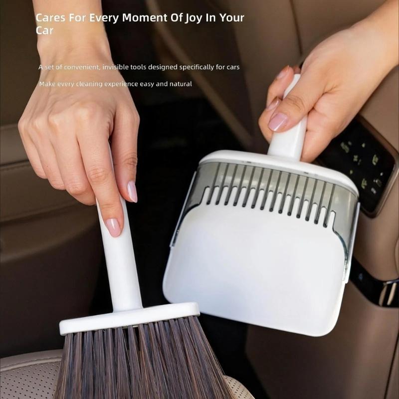 Small Handheld Sweeper With Dustpan For Tabletop Vehicle Interior Cleaning Home Cleaning Drawers Desktop Sofa Outdoor