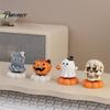 Holiday Home Accents 2Pcs Halloween Rotating Tombstone/Pumpkin/Ghost/Skull Figurine, Funny Desktop Toy, 360 Gift for Kids Degree Swivel Ornaments