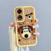 KEYSION Shockproof Case for OPPO A18 A38 A58 A78 A98 5G with Lanyard Silicone Cute 3D Cartoon Doll Phone Cover for OPPO A17 A17K