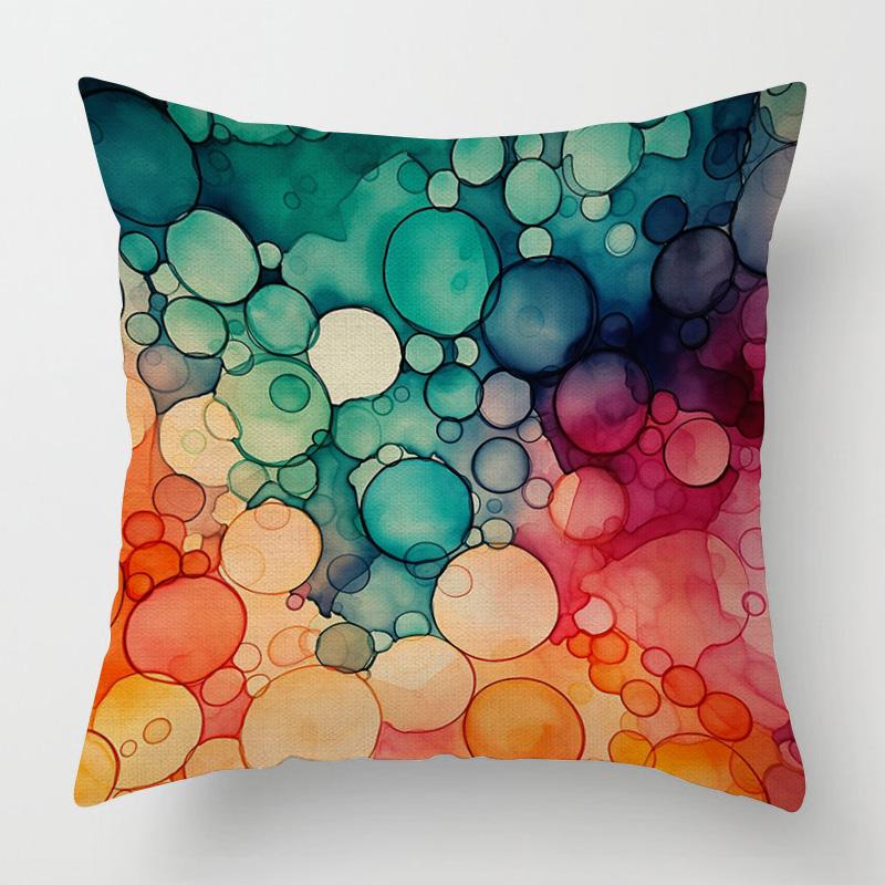 Home Decor Colorful Abstract Pattern Throw Pillow Covers Pattern Cushion Cover Suitable for Sofa Bedroom Car Pillow Cover