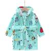 Kids' Winter Flannel Hooded Bathrobe Pajamas - Thick, Long Coral Fleece Nightgown for Home