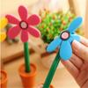 1PIECES Cartoon Creative Sun FLOWERS Ball Pen Flower Pot Modeling Lovely BALLPOINT Pen Blue Student Supplies Office