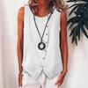 Women's Teal Sleeveless Top with Button Front