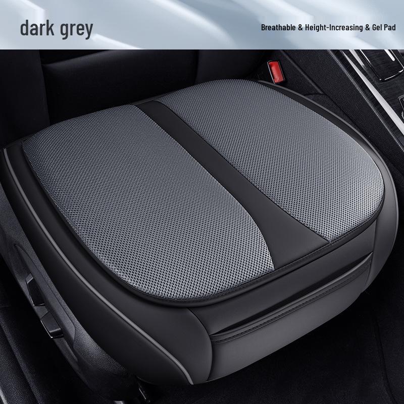 Leather & Gel Car Seat Cushion - Universal, All-Season Fit for MPVs, Sedans, Trucks, SUVs, Off-Road Vehicles