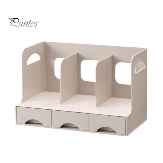 

Подставка для ручек, держатель для книг, большой вместительный настольный органайзер с гладкими ручками ящиков, многофункциональный органайзер для хранения канцелярских принадлежностей B света кофе