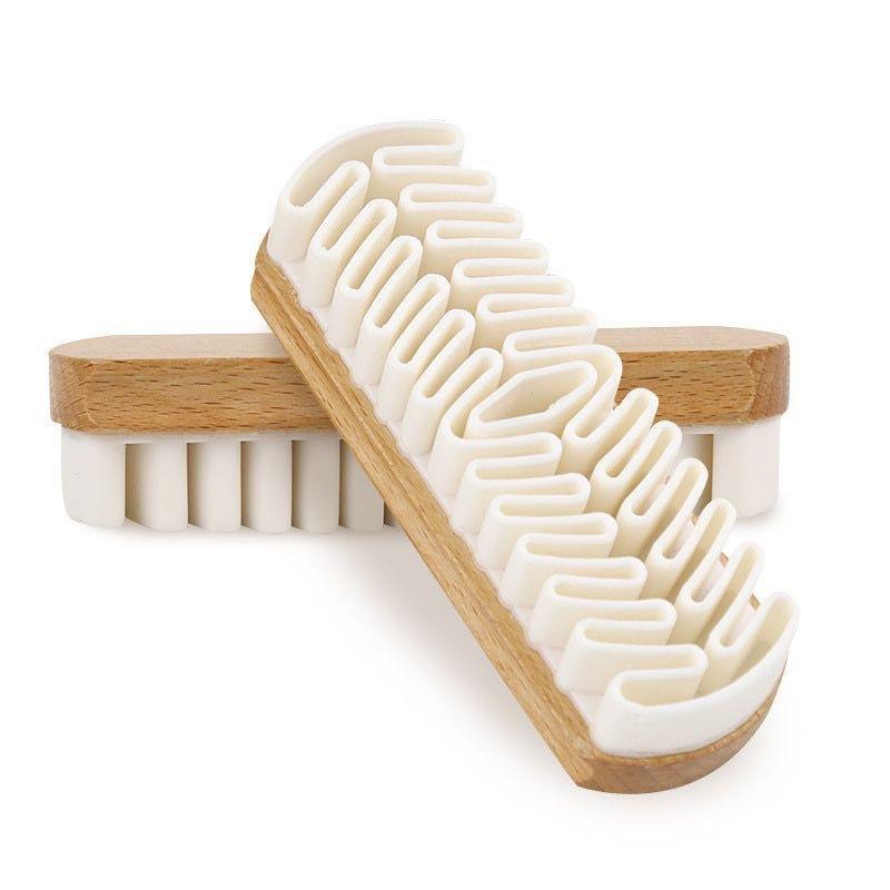 Suede & Nubuck Soft Bristle Shoe Cleaning Brush - Two-in-One Dust Remover for Canvas and Leather