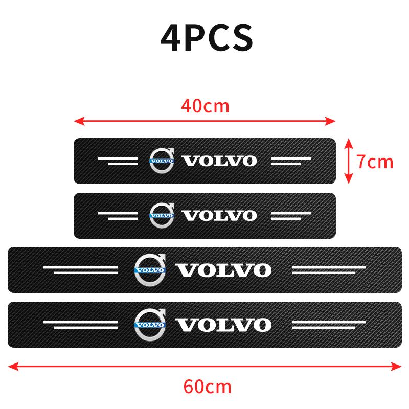 

Car Door Plate Carbon Fiber Threshold Protector Sticker Decals For Volvo T6 V90 V60 V40 XC90 S60 C30 XC60 V50 V70 S90 XC40 S80