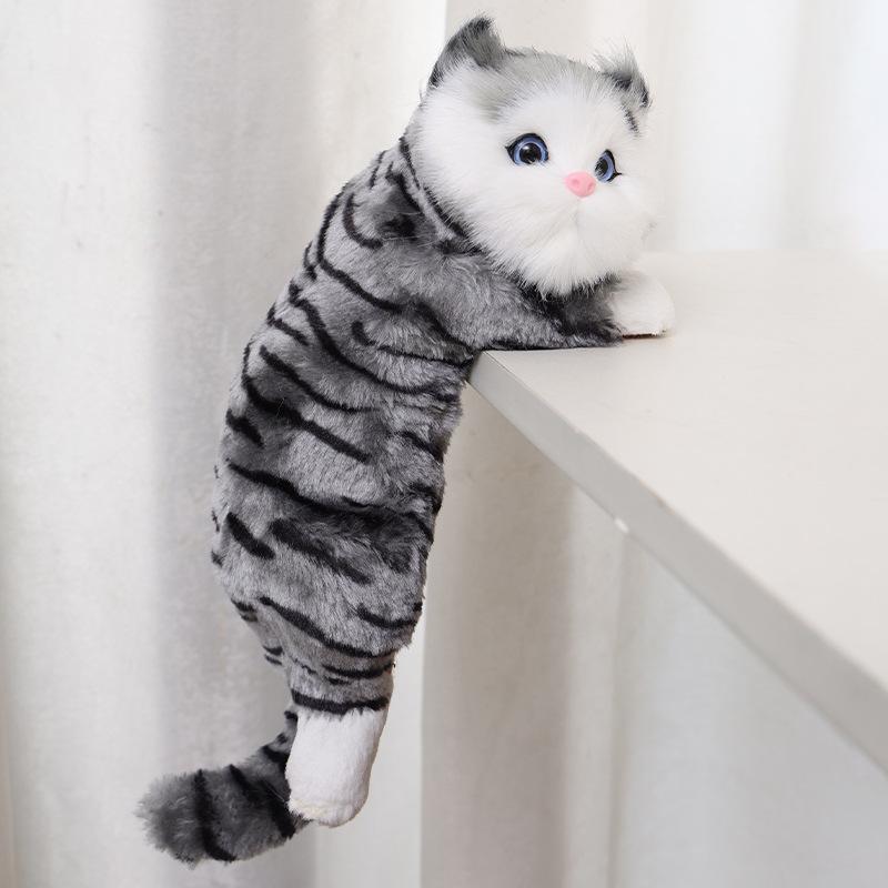 Realistic Hanging Cat Ornament for Home Decoration