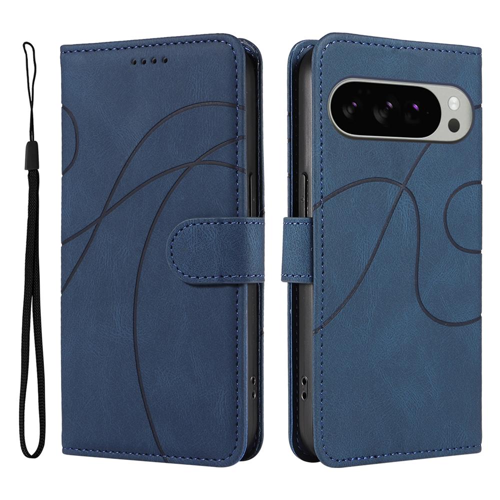Magnetic Leather Wallet Case for Google Pixel 10 9 9A 8 8A 7 7A 6 6A Pro XL 5G Phone Flip Cover Kickstand Curve Line Shockproof
