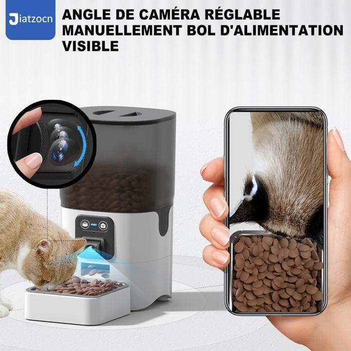 Kibble Dispenser - JIATZOCN - 6L - Camera - 2.4G WiFi - Programmable 1-12 Meals