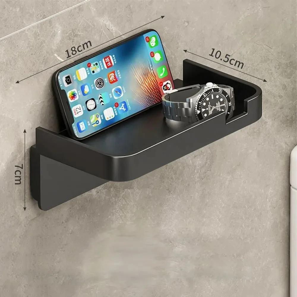 Waterproof Wear Resistant Autohesion Mobile Phone Holder Roll Paper Box Wall Mounted Toilet Accessories Tissue Hanger Bathroom
