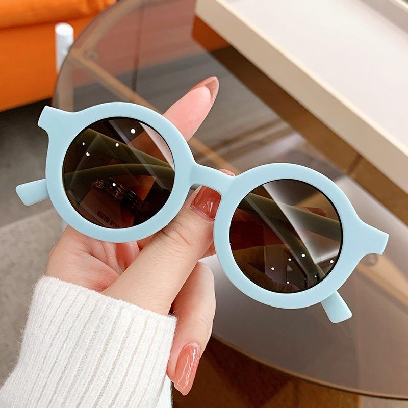 Children's sunglasses inset style round frame 1-7 year old baby sunglasses sun shading sun protection