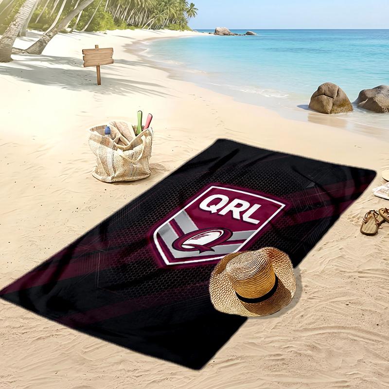 Queensland Maroons Druck Strandtuch Weich Tragbar Schnell?Trockenes Handtuch für Pool Sommerurlaub Outdoor Sport