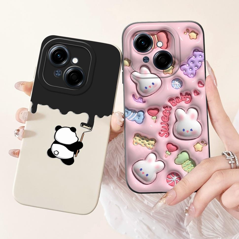 For Tecno Spark Go 1 Case 6.67" Beautiful Flower Painted Cover Soft Silicone Phone Case For Tecno SparkGo 1 Go1 Capa Coque
