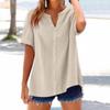 Women's Fashion Loose Casual Summer V-neck Short Sleeve T-shirt