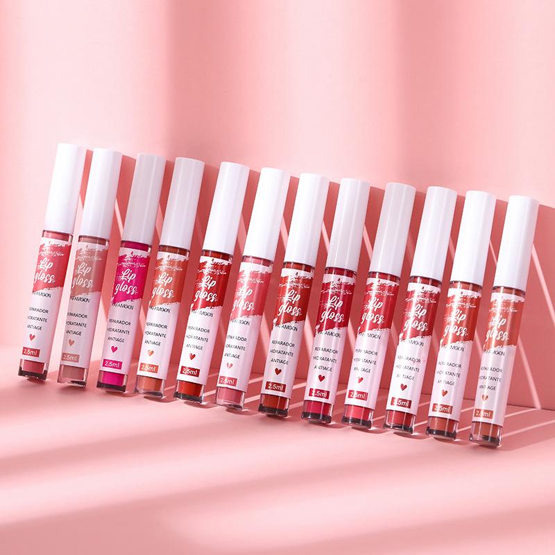 Multi-color Matte Lip Gloss Non-stick Cup Long Lasting Lipstick Liquid Non-fading Lip Glaze Lip Gloss