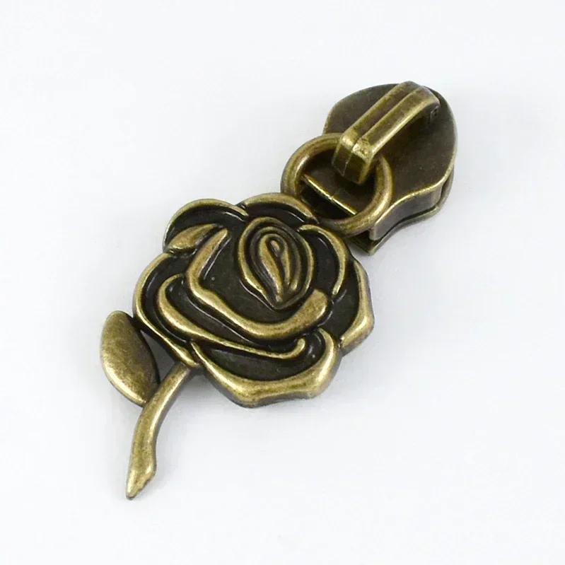 5/10/20Pcs Meetee 5# Zippers Slider Pullers for Nylon Zipper Tapes Sewing Zip Closure Heads Repair Kits Bag Garment Accessories