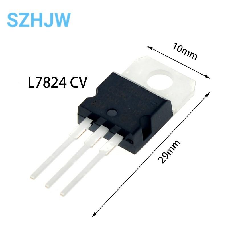 

10PCS LM7805 L7805CV/L7806/7808/7809/7812/7815/7818/7824 TO-220 Transistor Voltage Regulator
