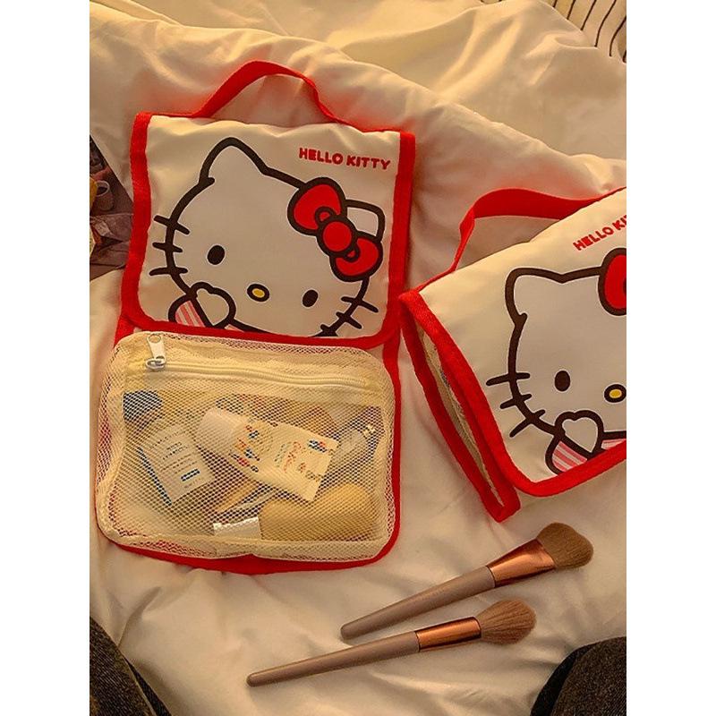 Japanese Anime Cute Cat Makeup and Toiletry Bag - Multifunctional, Portable Four-in-One Travel Storage for Women
