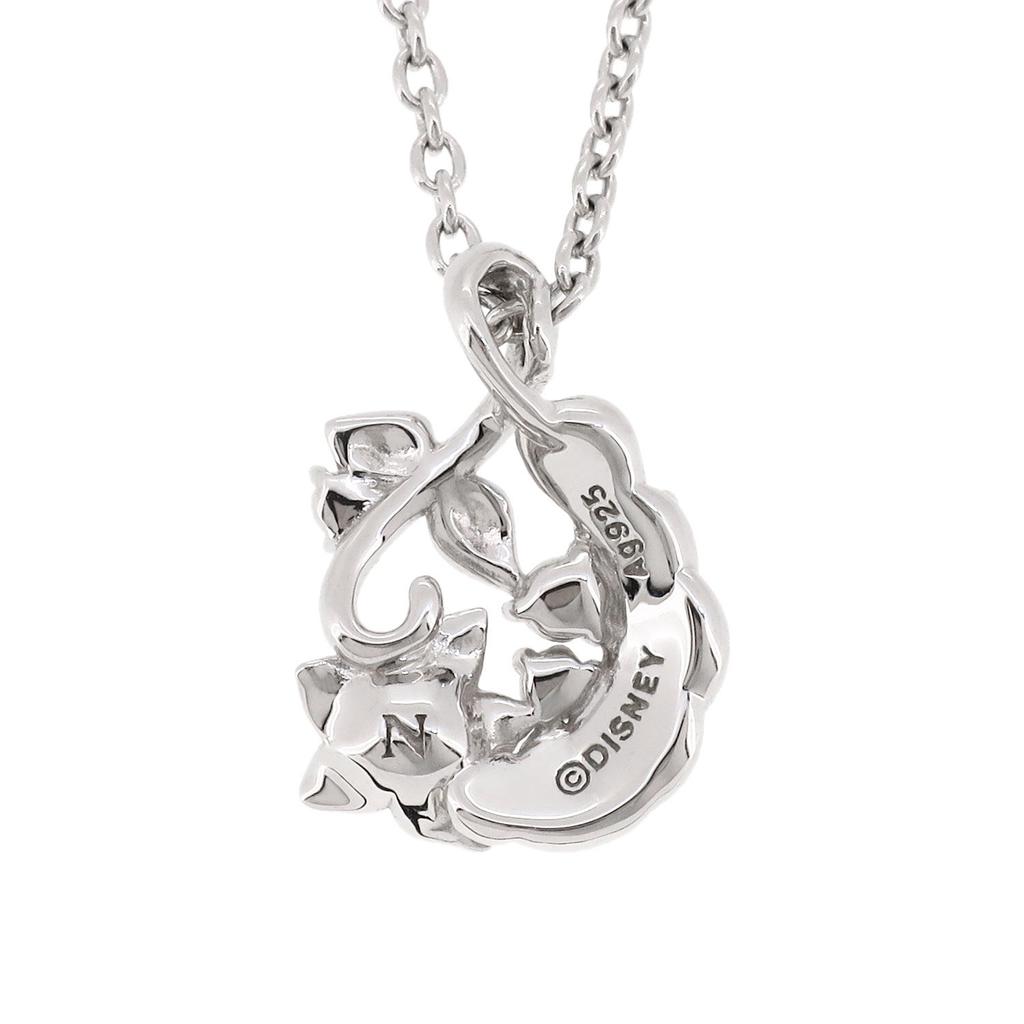 Disney Special Edition Princess Rapunzel Sterling Silver 925 Necklace with Drop Flower Design, Officially Licensed