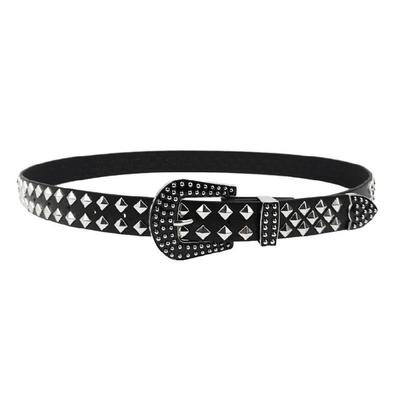 Popular Punk Styles Rivet Studded Belt PU Leather Waistband Adjustable and Great For Jeans Pants Various Occasion Outfit