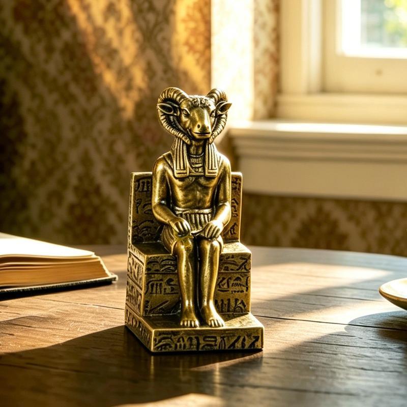 Vintage Egyptian Anubis Ram Khnum Resin Statue Set Decorative Figurines For Home Living Room Tabletop Wall Display 2026 New