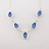 Tanzanite Gemstone Silver Necklace 925 Sterling Silver Handmade Jewelry Necklace For Wedding RN-1-8