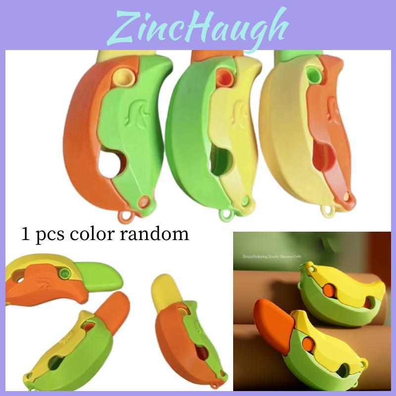New Gravity 3d Banana Carrot Knife Round Blade Banana Radish Knife Decompression Toy