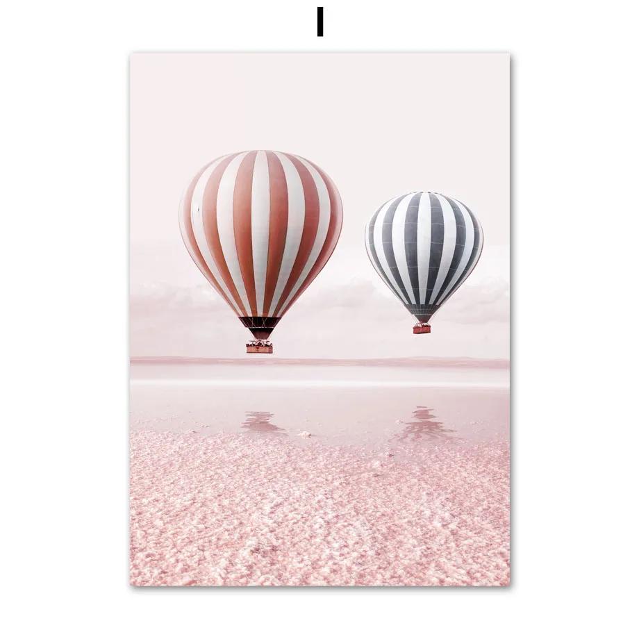 Spring Pink Japanese Sakura Peony Butterfly Flower Orchid Church Building Posters Wall Art Canvas Painting Living Room Decor