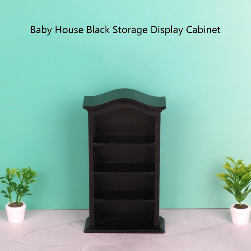 Solid Wood Mini Cabinet Model Dollhouses Accessories For Bedroom Kitchen Living Room Tiny House Decoration Photography Prop