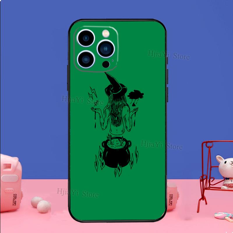 Witches Moon Witchy Mystery Totem Case For iPhone 16 15 13 11 12 14 Pro Max XS XR X Plus 13 mini Soft Cover Fundas Capa Shell