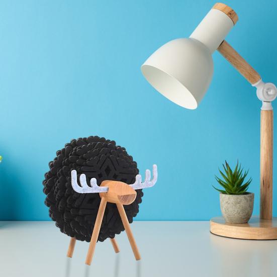 10-teiliges Filzuntersetzer-Set mit Schafhalter, saugfähiger Getränkeuntersetzer zum Schutz des Tisches, Schneeflocken-Tassenmatte aus Wollfilz für heiße Getränke, Schaf-Dekor