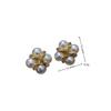 Cel Arc De Triomphe Pearl Diamond Small Flower Earrings Fashion Temperament Versatile Exquisite Earrings