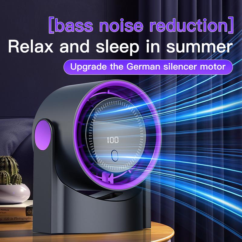 Mini Desktop Circulating Fan 4 Speed Wind Control Electric High-speed Fan USB Rechargeable Mini Circulating Cooling Fan
