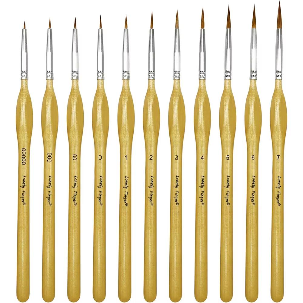 10/11/20/22 Stück Feine Detailmalpinsel Miniaturmalpinsel für Mini-Farben Pinselset für Acryl Aquarell Gesicht Nagel