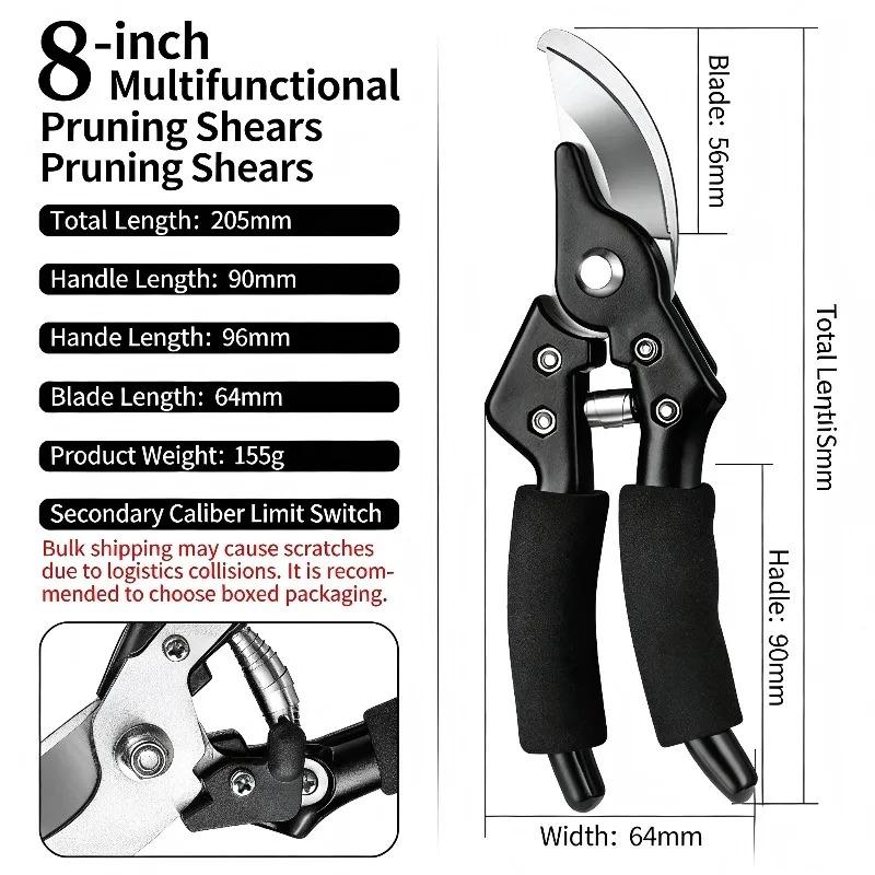 Professional Stainless Steel Lopping Shears, Effort Saving Thick Branch Cutter for Garden Bonsai, Heavy Duty Pruning Tool