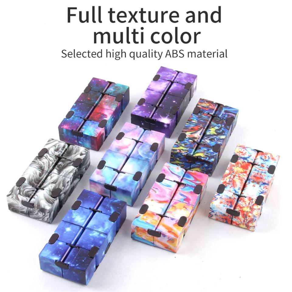 Starry Sky Infinity Stress Relief Cube Fidget Toy for Kids Adults Relieve Stress Hand Game Maze Toys Decompression Fidget