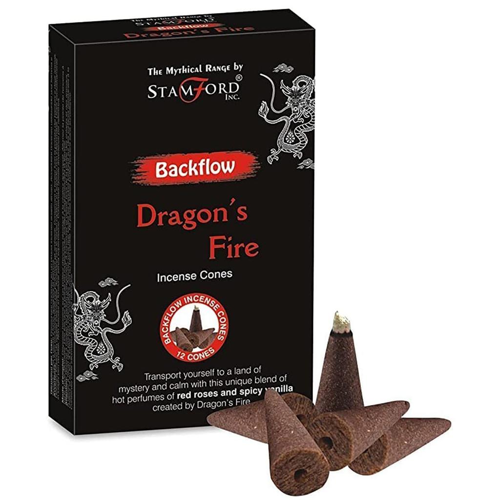 Backflow Incense Cones Dragon Fire 12 Pack Stamford