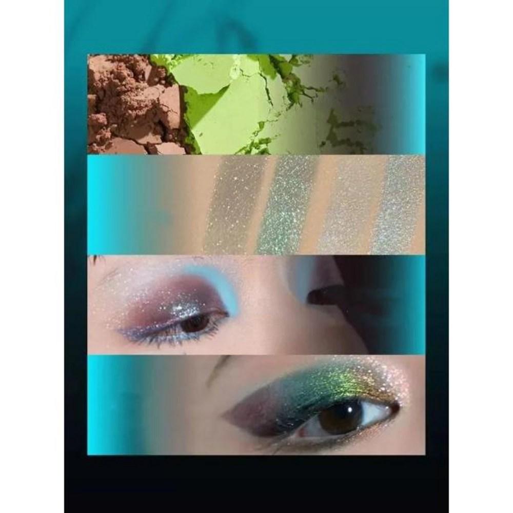 GIRLCULT Eye Makeup GIRLCULT Cyber Charti 4 Color Palette Laser Solid Honey Chameleon Blue Makeup Cosmetics, 1 pc, 6) J72